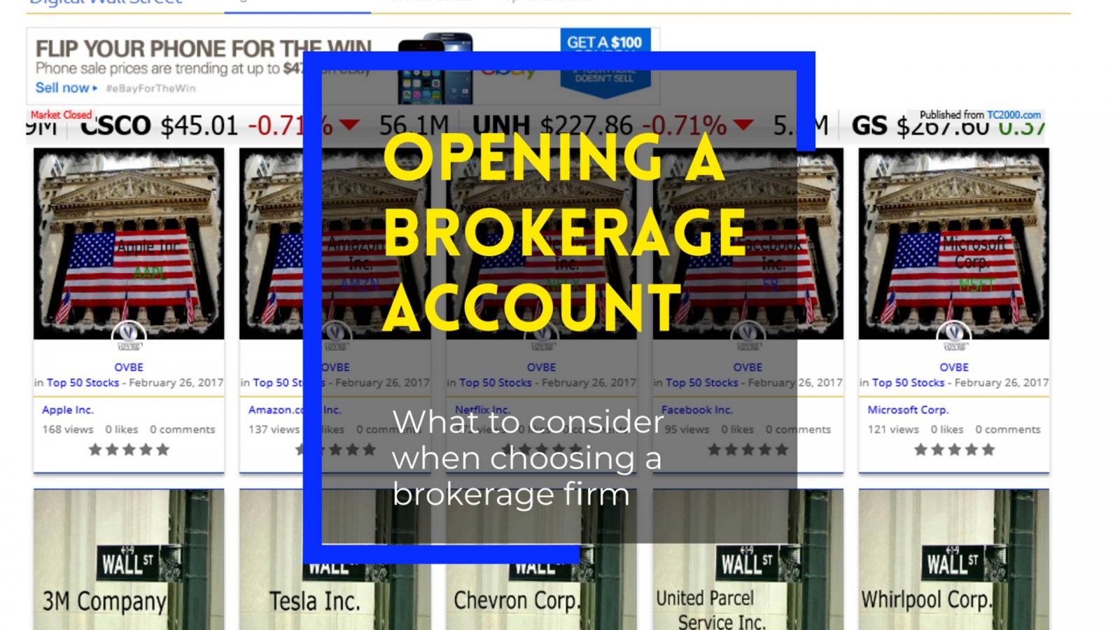 Opening A Brokerage Account pg. 1