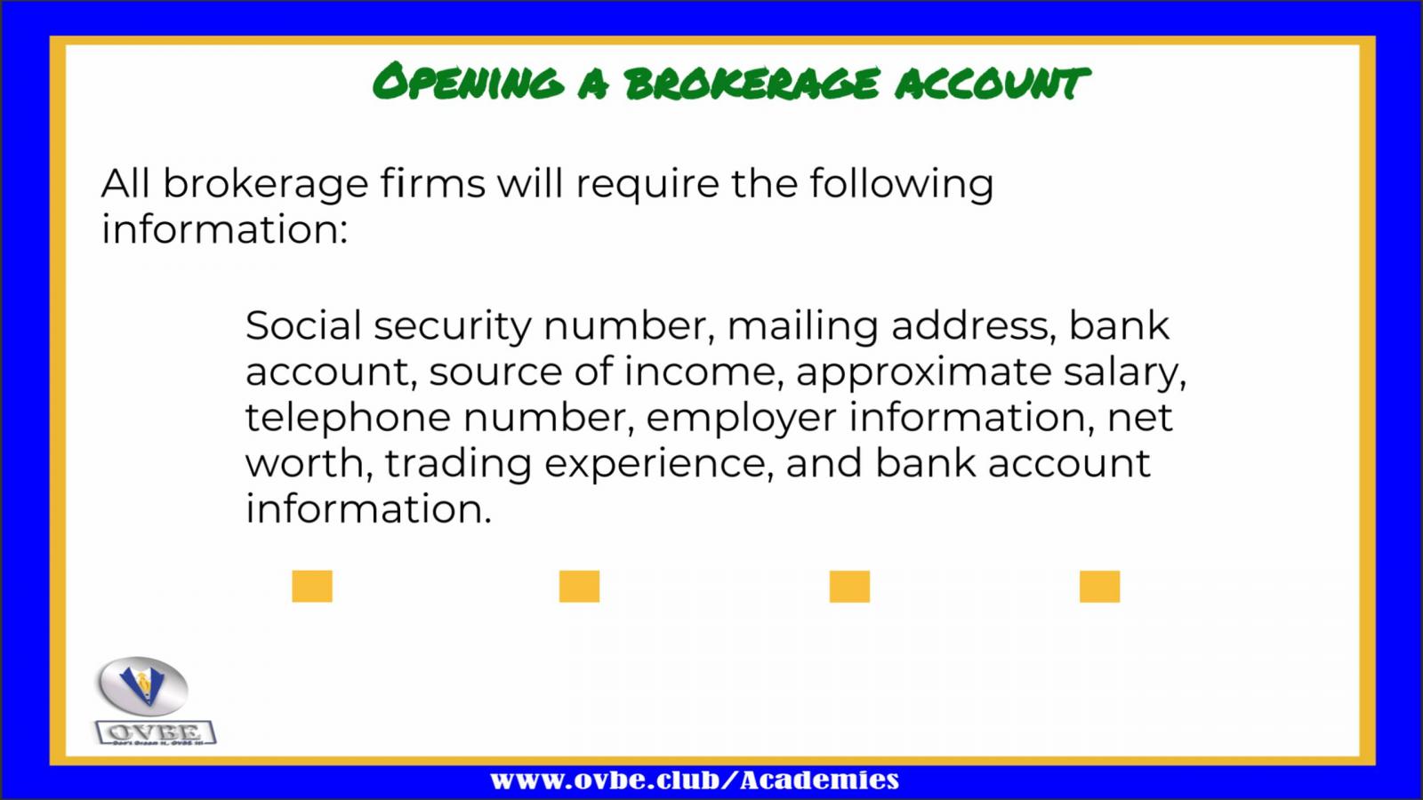 Opening A Brokerage Account pg. 4