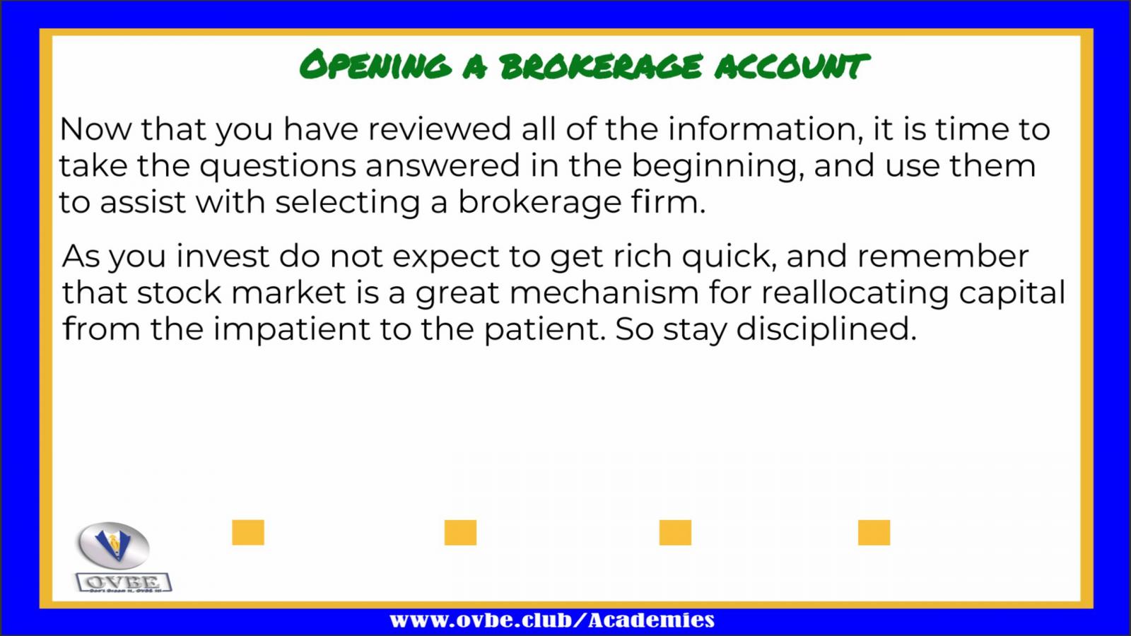 Opening A Brokerage Account pg. 24