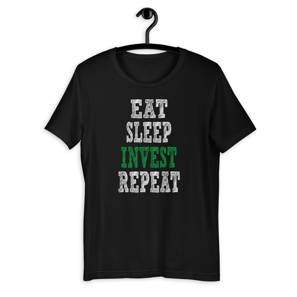 Eat, Sleep, Invest, Repeat Men's T-Shirt  (Navy)