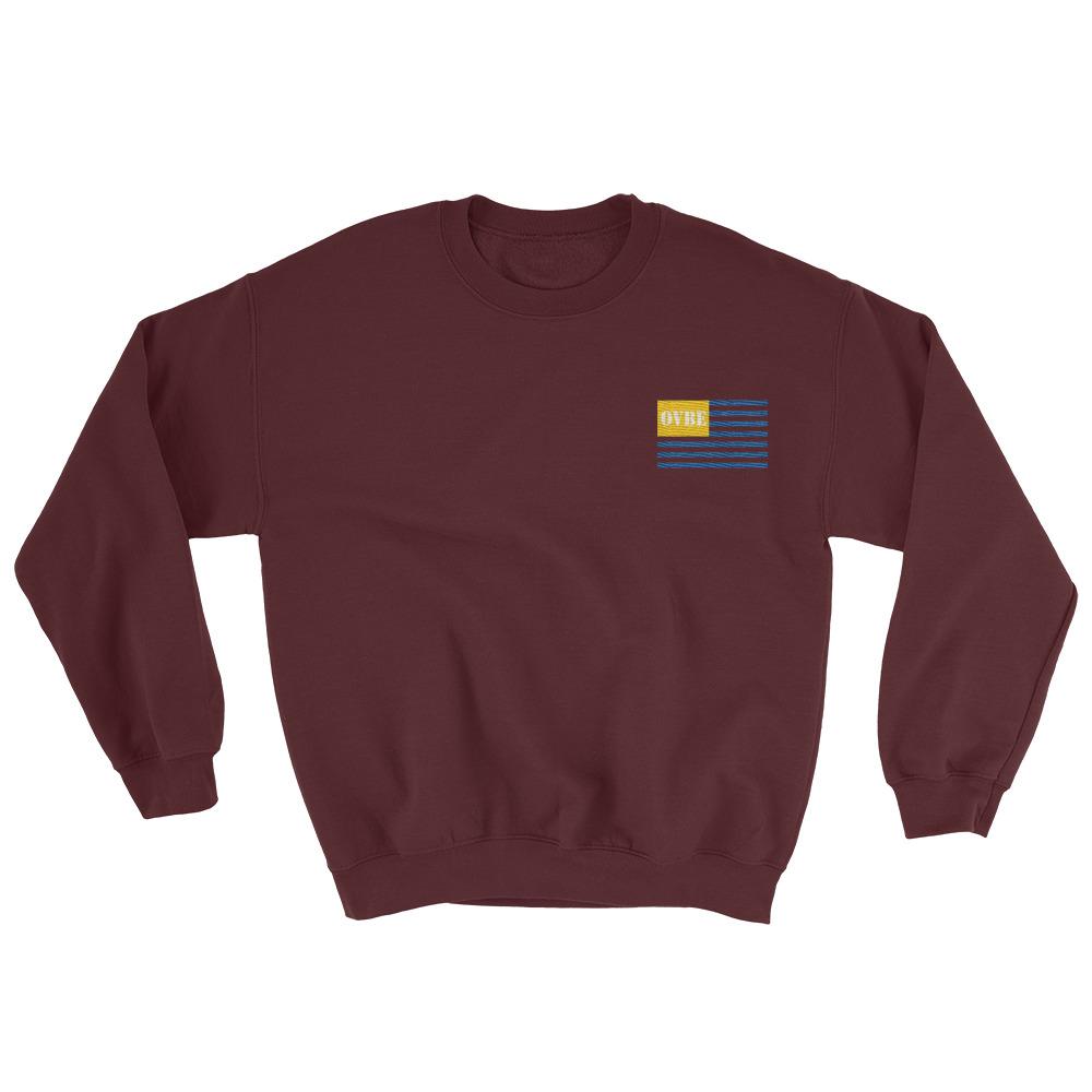 OVBE Flag Men's Sweatshirt (Maroon)