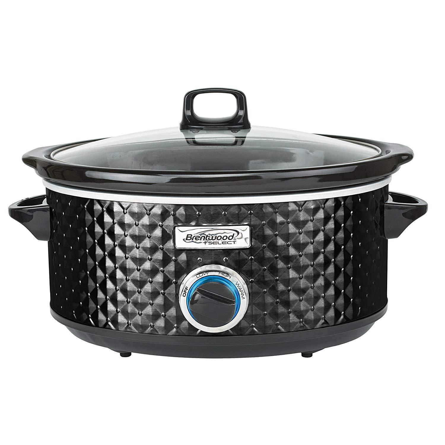 BRENTWOOD® APPLIANCES SC-157R 7-QUART SLOW COOKER (Black))