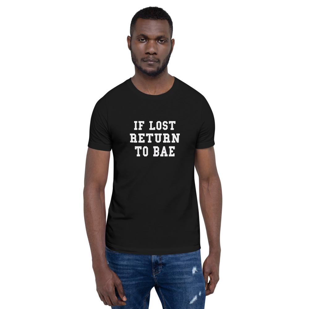 If Lost Return To Bae Couples T-Shirt (Black)