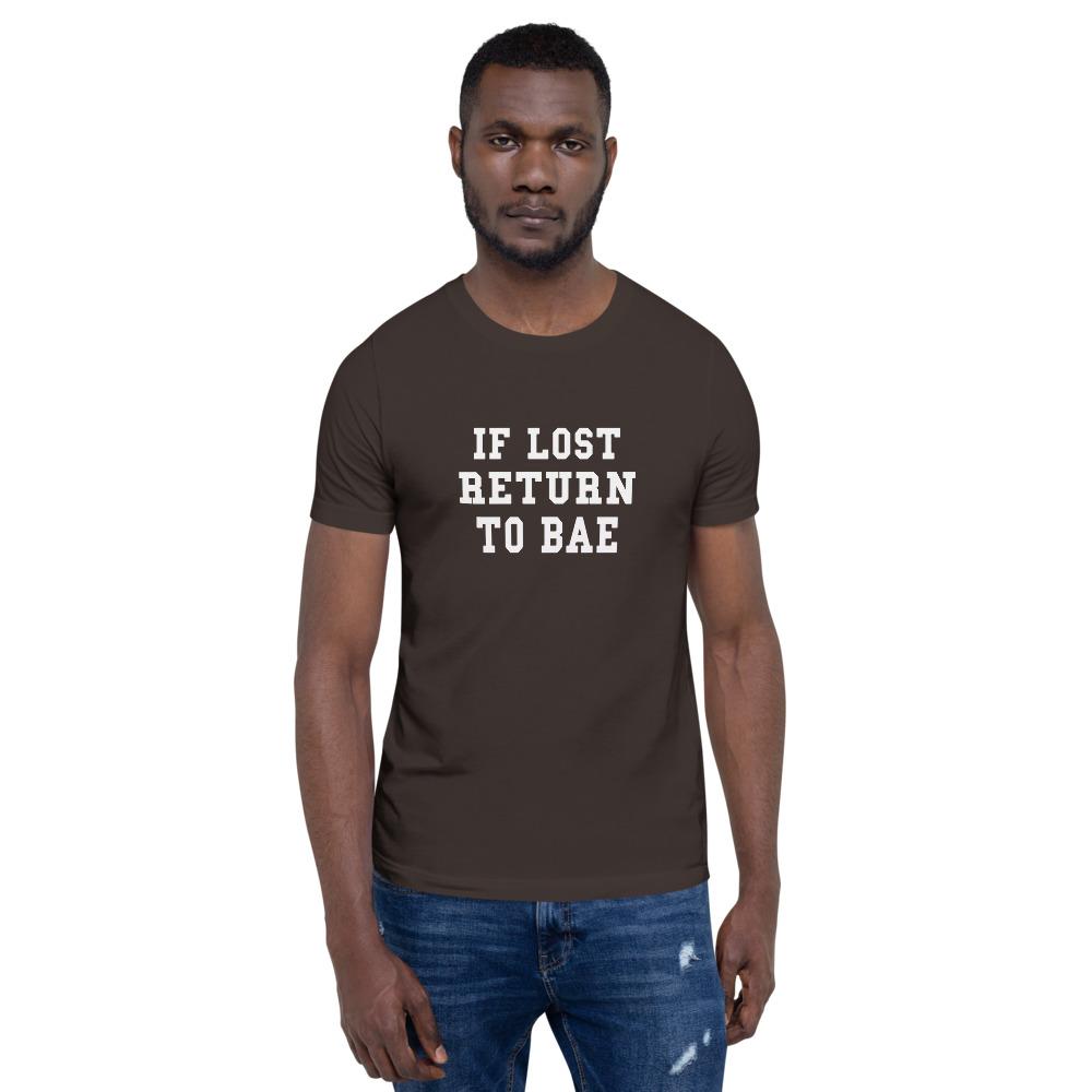 If Lost Return To Bae Couples T-Shirt (Brown)