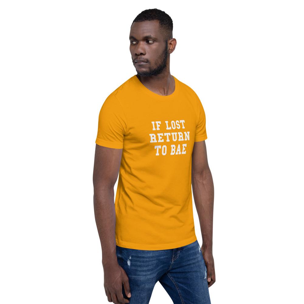 If Lost Return To Bae Couples T-Shirt (Gold)