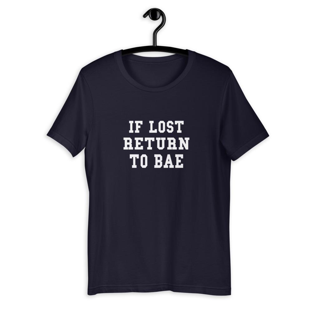 If Lost Return To Bae Couples T-Shirt (Navy)
