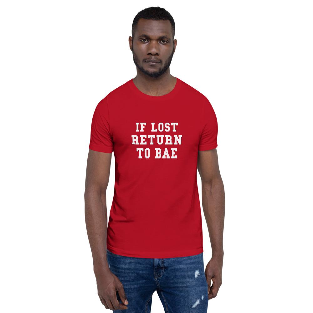 If Lost Return To Bae Couples T-Shirt (Red)