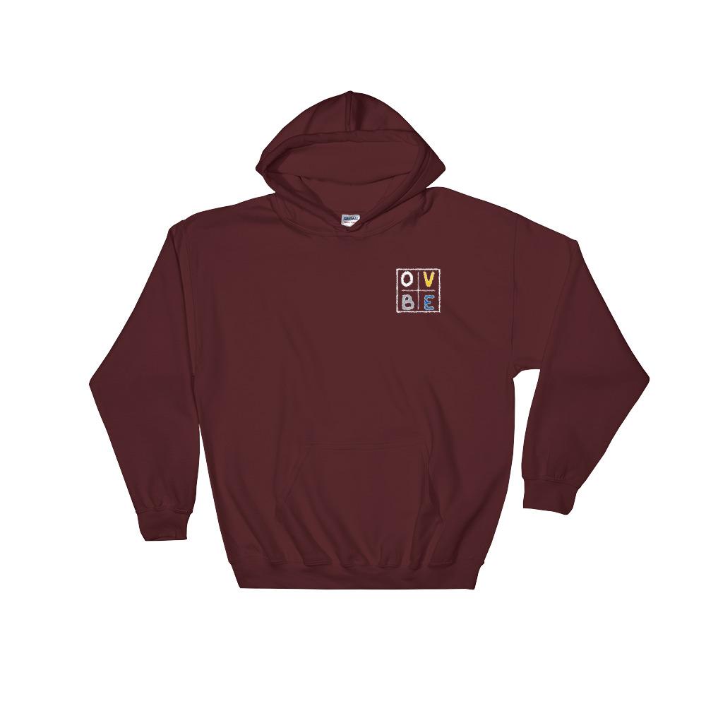 OVBE Boxed Men's Hoodie  (Maroon)