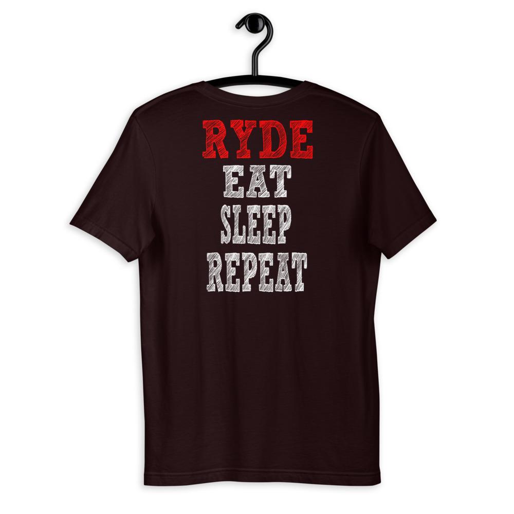 Ryde, Eat, Sleep, Repeat Men's T-Shirt (Oxblood)