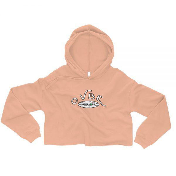 Choose Wi$ely Women’s Crop Hoodie (Peach)