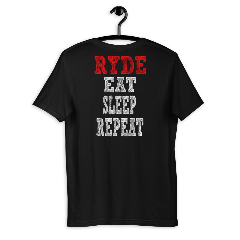 Back Black Ryde, Eat, Sleep, Repeat Women's T-Shirt