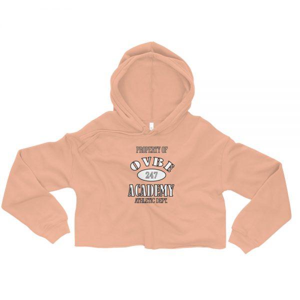 OVBE Academy Women's Crop Top Hoodie (Peach)