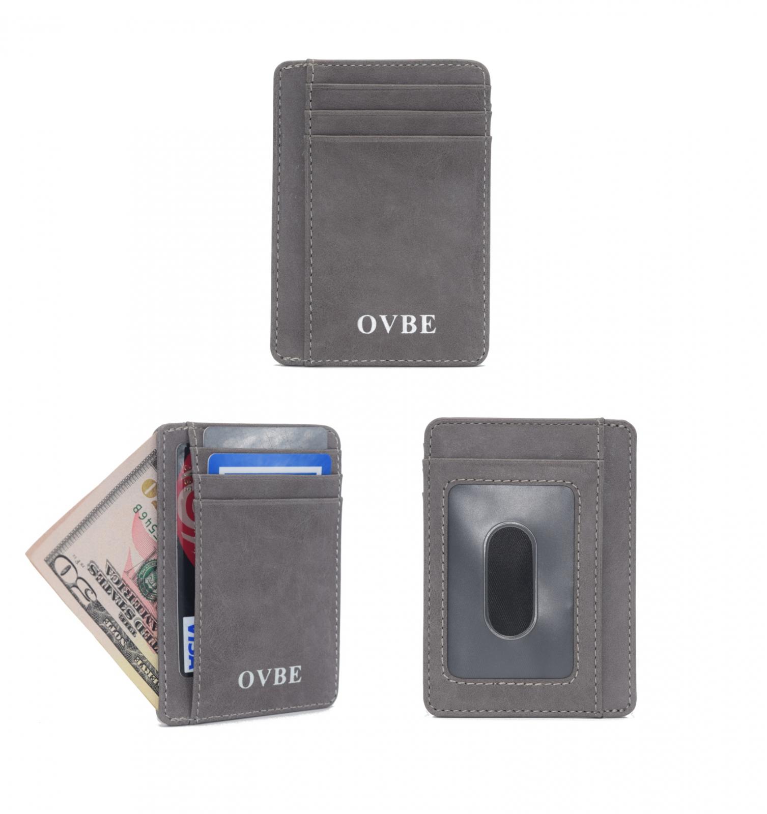 Grey Just Business Slim Wallet (RFID Blocking)