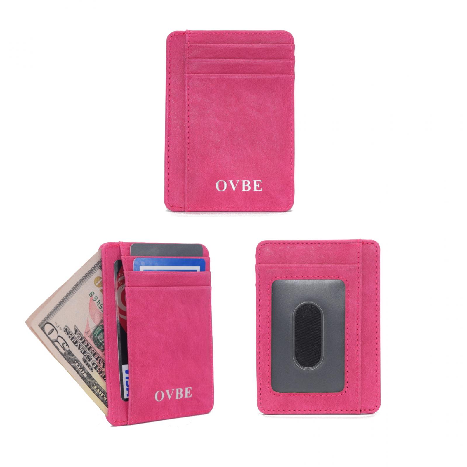 Pink Just Business Slim Wallet (RFID Blocking)
