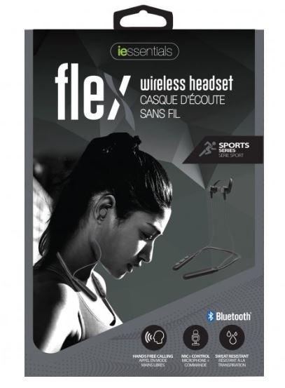 iEssentials Flex Neck Band Sport Series Bluetooth® Earbuds with Microphone (Gray)