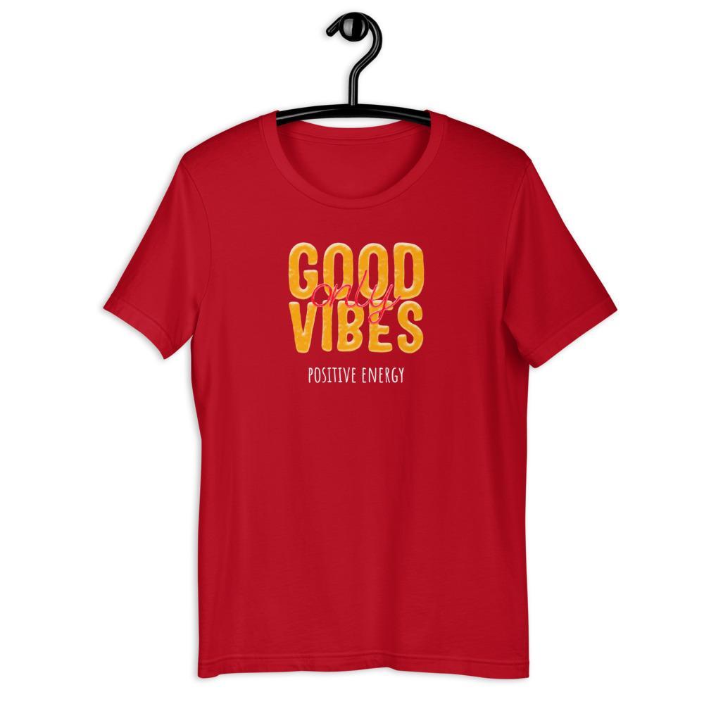 Red Good Vibes Only T-Shirt 