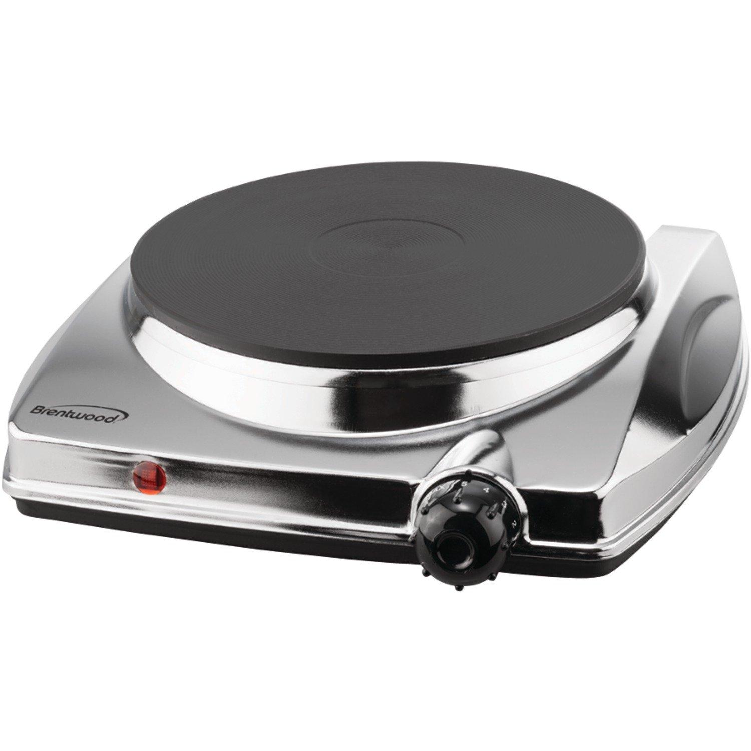 BRENTWOOD® TS-337 1,000-WATT ELECTRIC SINGLE-BURNER HOT PLATE