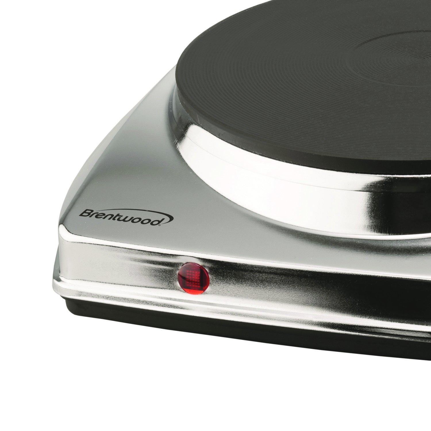 BRENTWOOD® TS-337 1,000-WATT ELECTRIC SINGLE-BURNER HOT PLATE