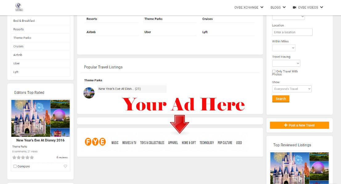 OVBE Travel Footer Ad.